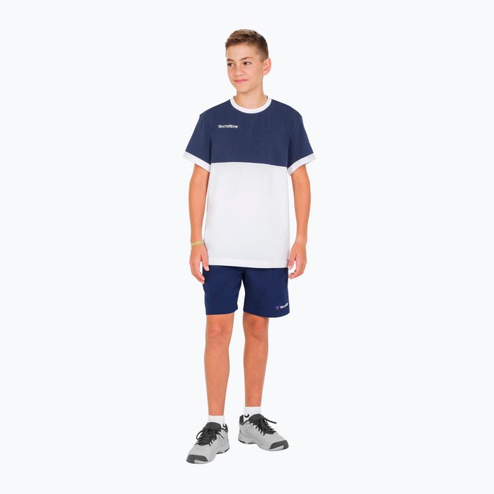 Tecnifibre Stretch white and blue children's tennis shirt 22F1ST F1 8