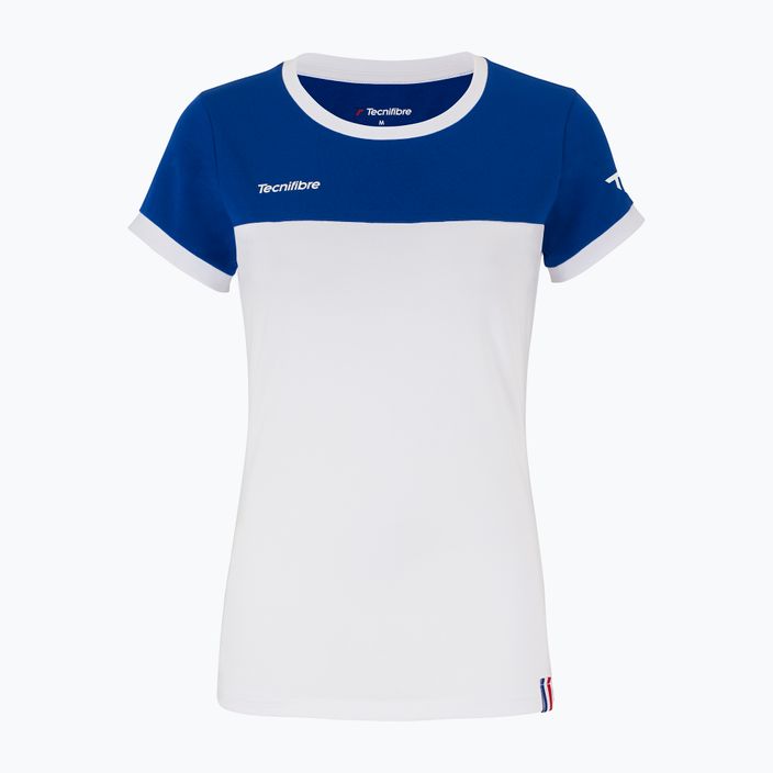 Tecnifibre Stretch white and blue children's tennis shirt 22LAF1 F1 6