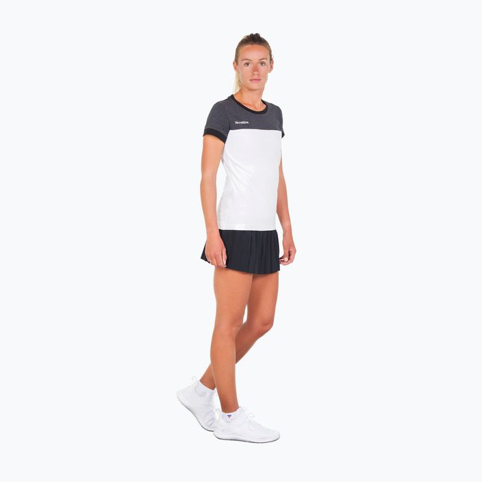 Women's tennis shirt Tecnifibre Stretch white and black 22LAF1 F1 3