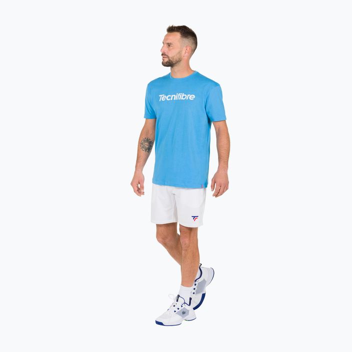 Men's tennis shirt Tecnifibre Team Cotton Tee azur