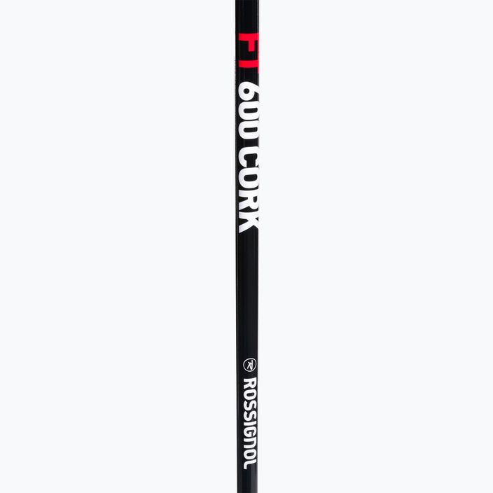 Cross-country ski poles Rossignol FT-600 Cork black/white 4