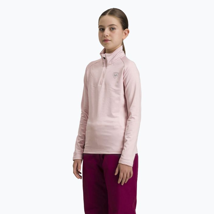 Rossignol Girl Warm Stretch powder pink children's ski sweatshirt 3
