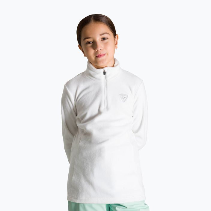 Rossignol Girl Fleece children's ski sweatshirt white