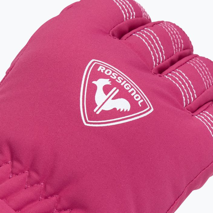 Children's ski gloves Rossignol Jr Popy Impr G pink fushia 4