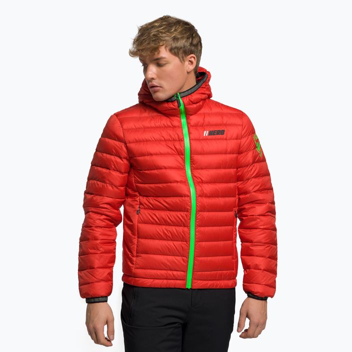 Men's ski jacket Rossignol Verglas Hero Hood neon red