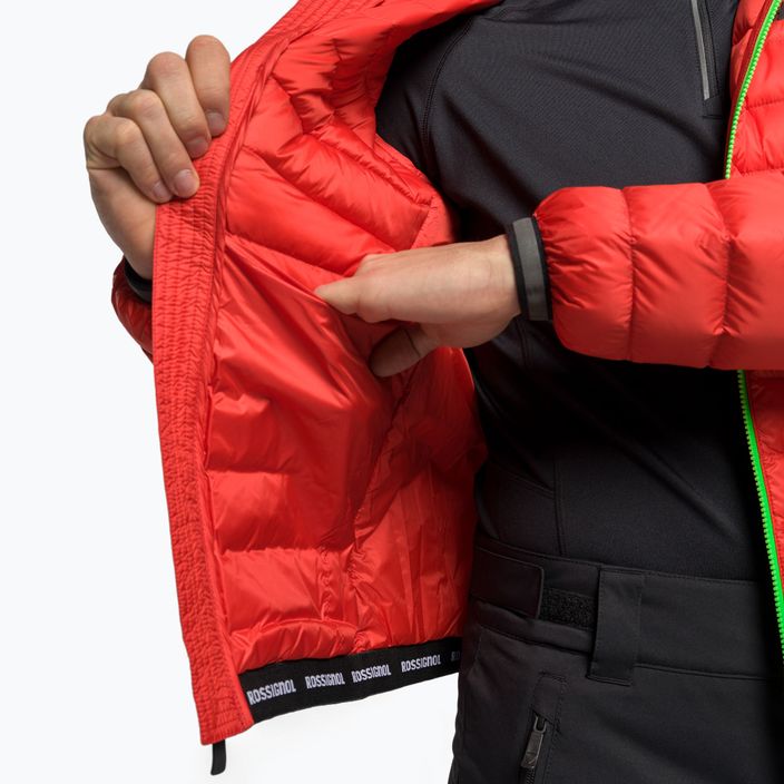 Men's ski jacket Rossignol Verglas Hero Hood neon red 13