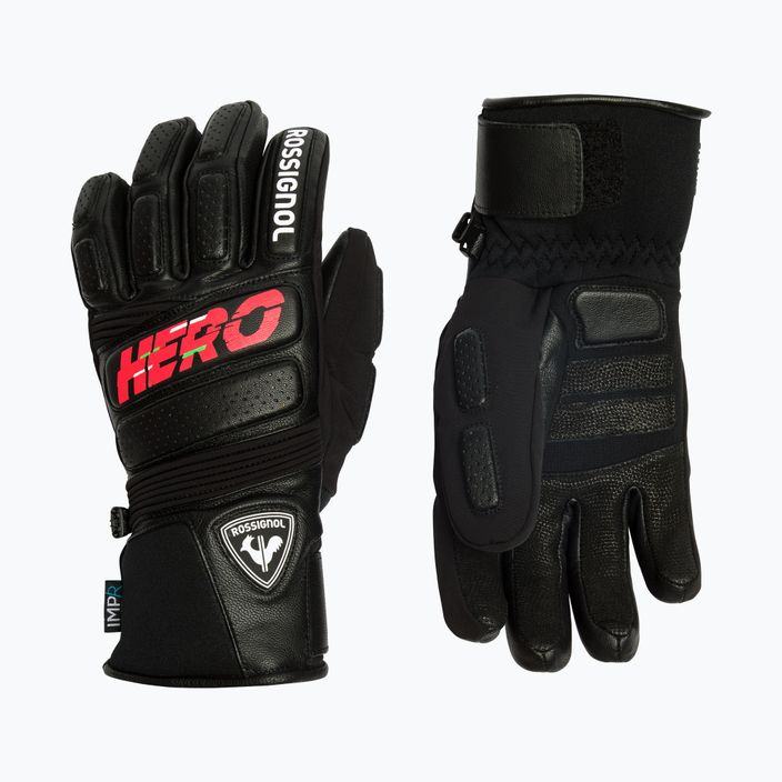 Men's ski gloves Rossignol Wc Expert Lth Impr G black 8