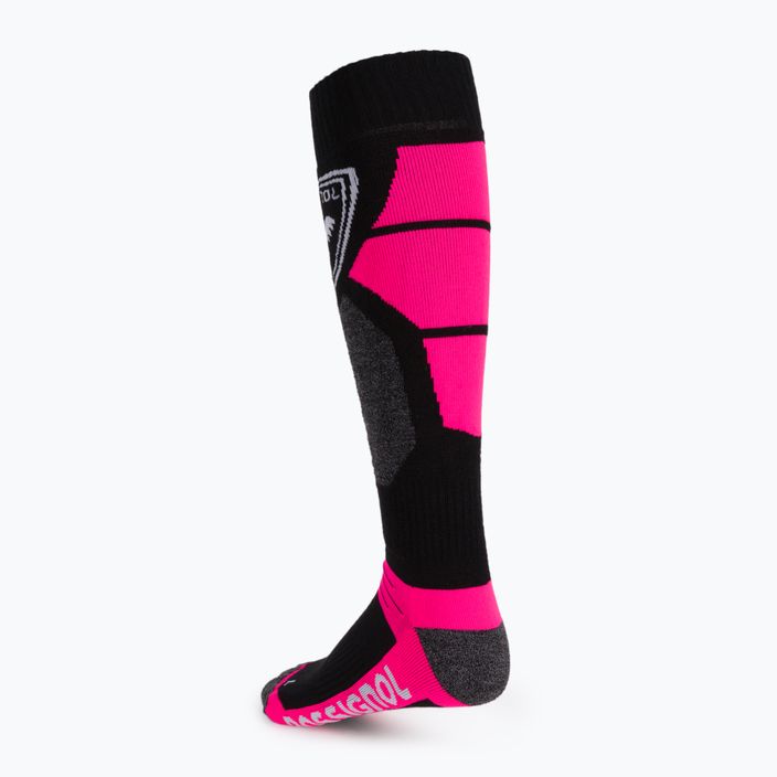Women's ski socks Rossignol L3 W Premium Wool fluo pink 2