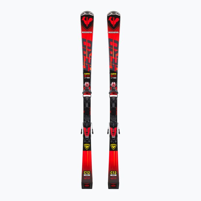 Downhill skis Rossignol Hero Carve K + NX12 red