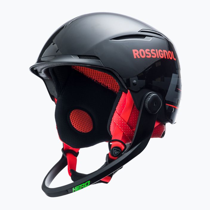 Rossignol Hero Slalom Impacts Ski Helmet + Chinguard black 7