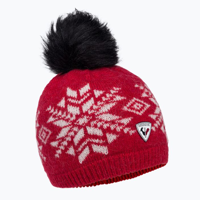 Women's winter hat Rossignol L3 Snowflake red