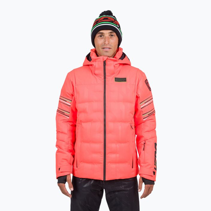Men's Rossignol Hero Depart neon red ski jacket