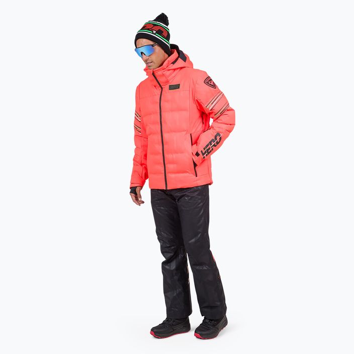 Men's Rossignol Hero Depart neon red ski jacket 2