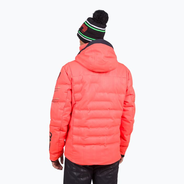 Men's Rossignol Hero Depart neon red ski jacket 3