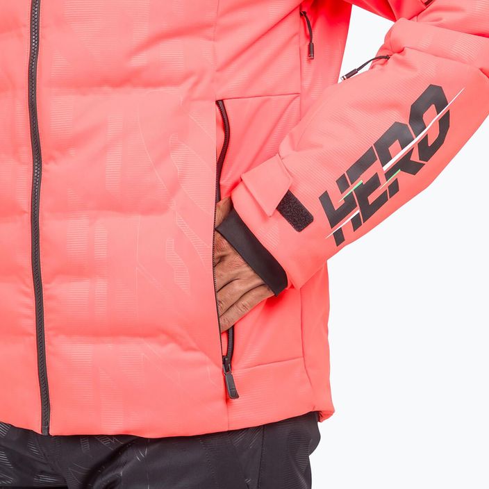 Men's Rossignol Hero Depart neon red ski jacket 6