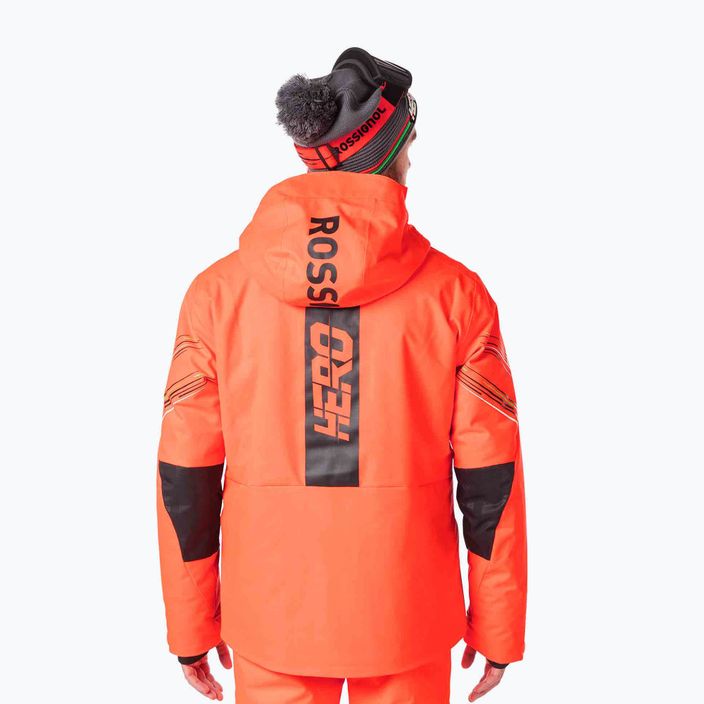 Men's Rossignol Hero All Speed ski jacket neon red 3