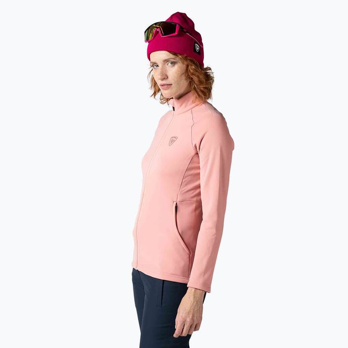 Women's Rossignol Classique Clim ski sweatshirt cooper pink 3