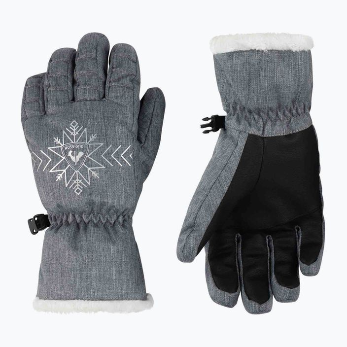 Women's ski glove Rossignol Perfy G heather grey 5
