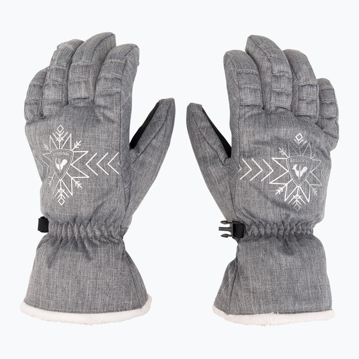 Women's ski glove Rossignol Perfy G heather grey 3