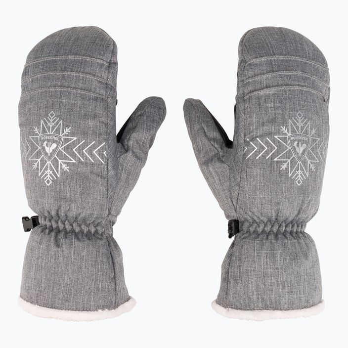 Women's ski glove Rossignol Perfy M heather grey 3
