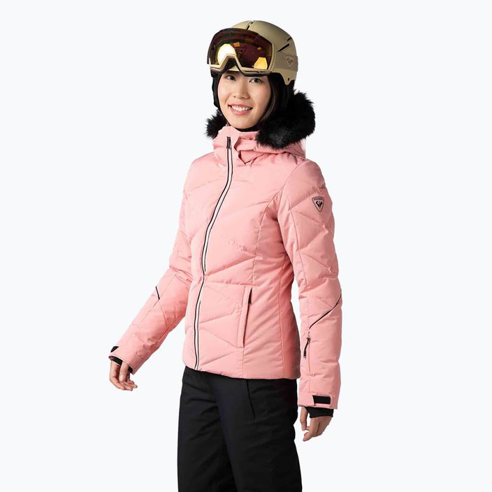 Women's ski jacket Rossignol Staci pastel pink 3