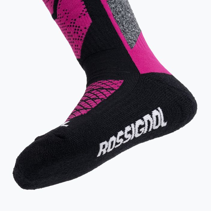 Rossignol L3 Jr Thermotech children's ski socks 2 pairs orchid pink 4