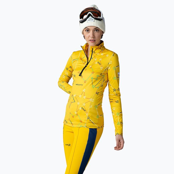 Women's thermal sweatshirt Rossignol Booster 1/2 Zip Top 100 yellow 3