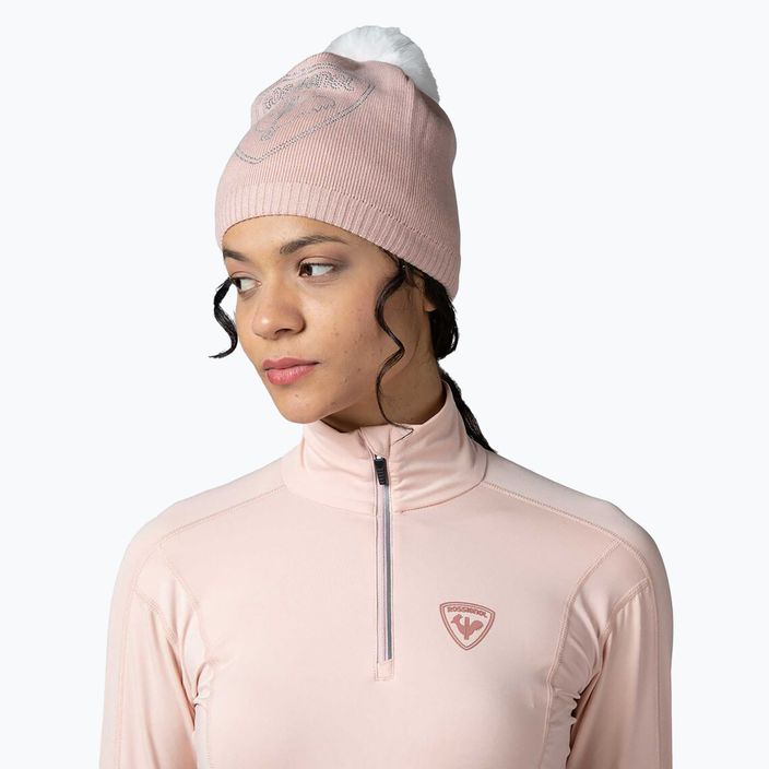 Women's Rossignol Classique 1/2 Zip powder pink thermal sweatshirt 5