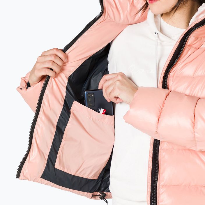 Women's Rossignol Shiny Bomber down jacket pastel pink 7