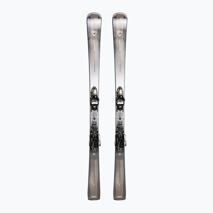 Women's downhill ski Rossignol Nova 8 + XP11 bindings dark grey/gold