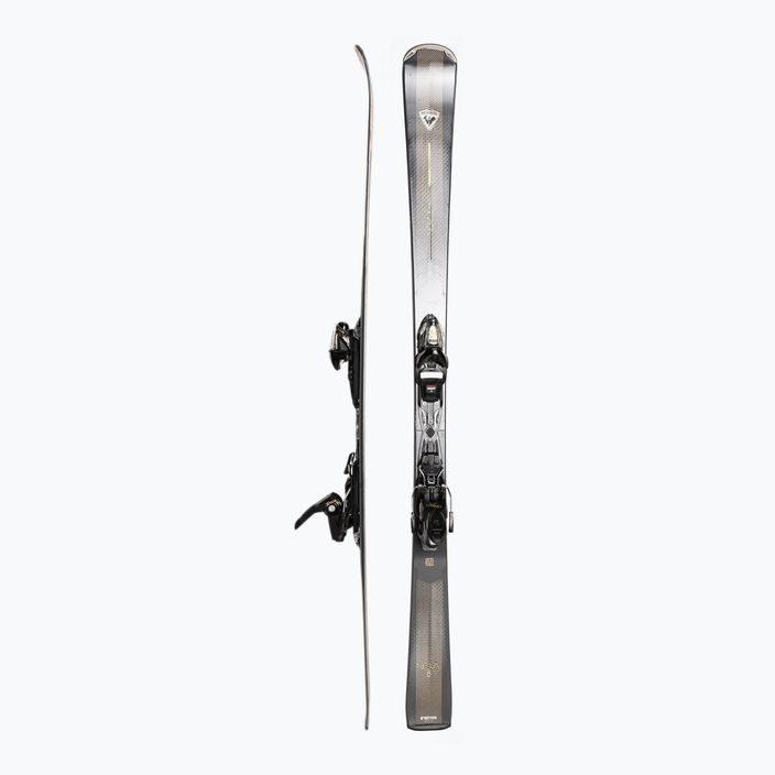 Women's downhill ski Rossignol Nova 8 + XP11 bindings dark grey/gold 2
