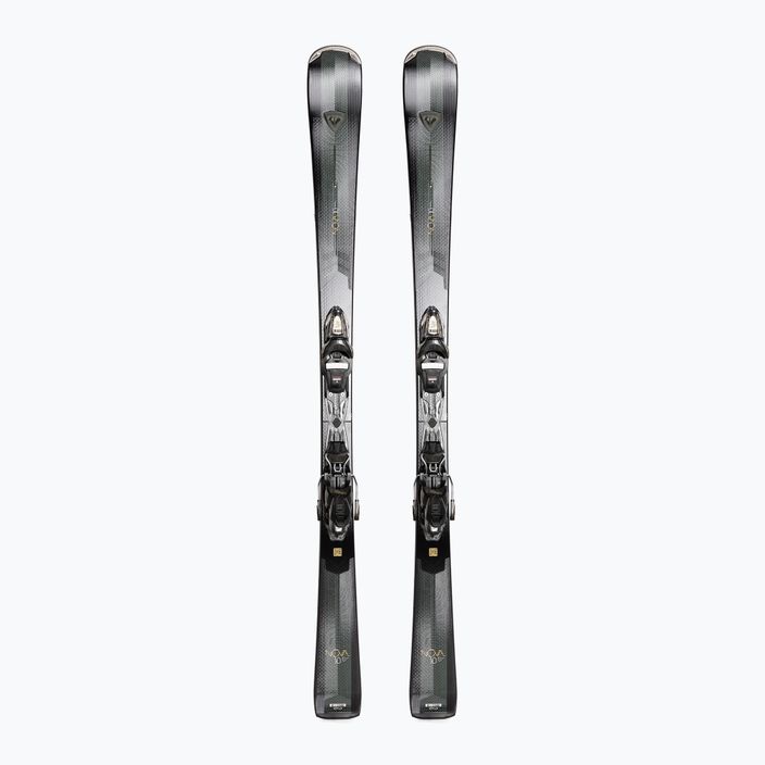 Women's downhill ski Rossignol Nova 10 + XP11 bindings black/metallic green