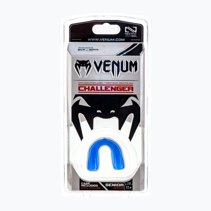 Venum Challenger single jaw protector white and blue 0617