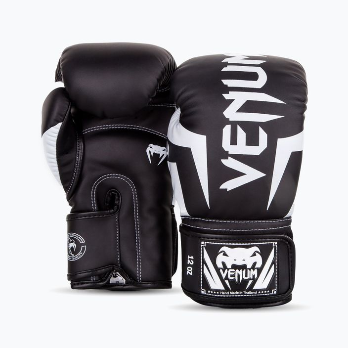 Venum Elite boxing gloves black and white 0984 9