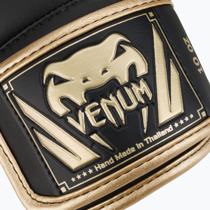 Venum Elite men's boxing gloves black and gold VENUM-1392 7