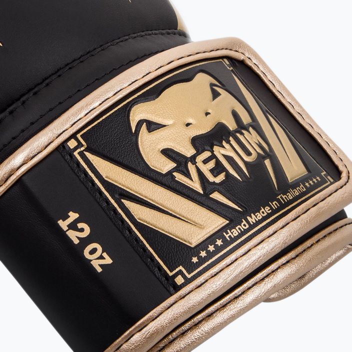 Venum Elite men's boxing gloves black and gold VENUM-1392 10