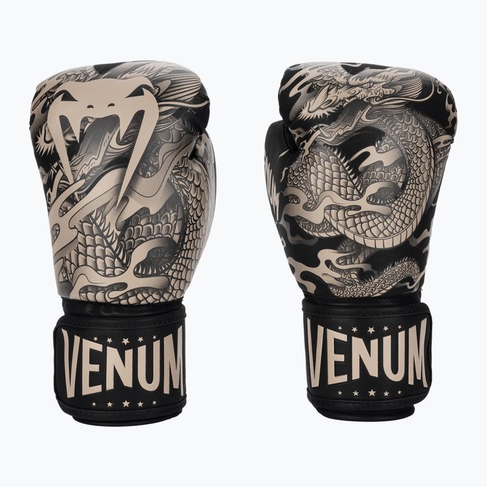 Venum Dragon's Flight black/sand boxing gloves
