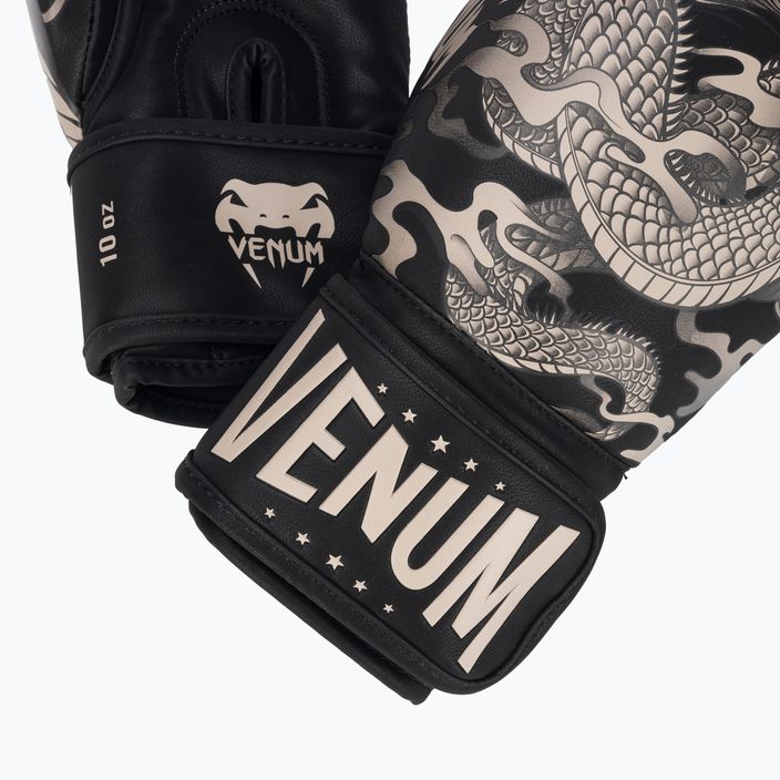 Venum Dragon's Flight black/sand boxing gloves 4