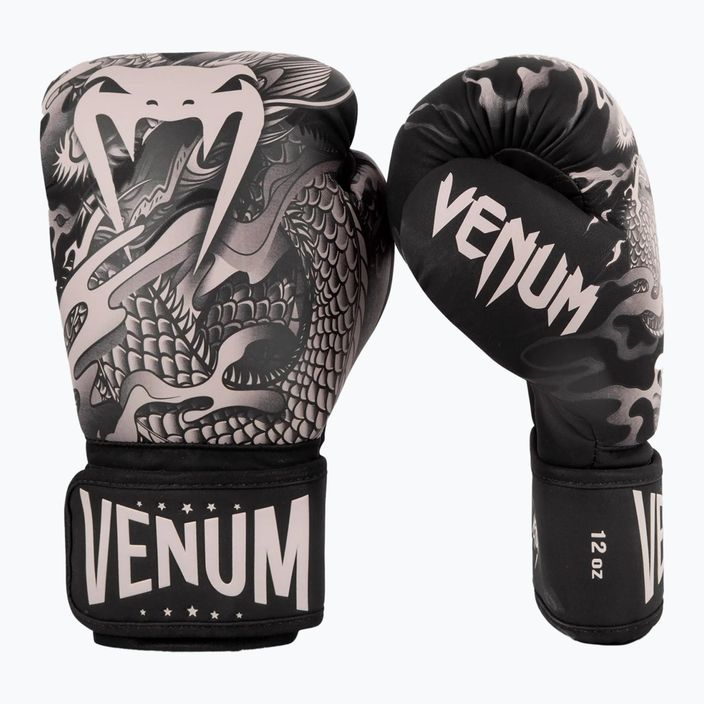 Venum Dragon's Flight black/sand boxing gloves 6