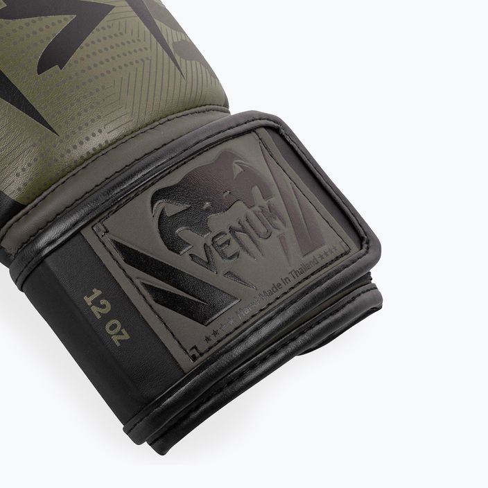 Venum Elite khaki camo boxing gloves 7