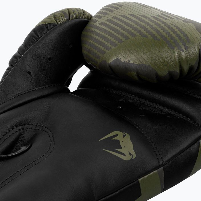 Venum Elite khaki camo boxing gloves 8