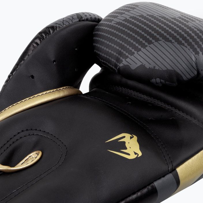 Venum Elite dark camo/gold boxing gloves 7