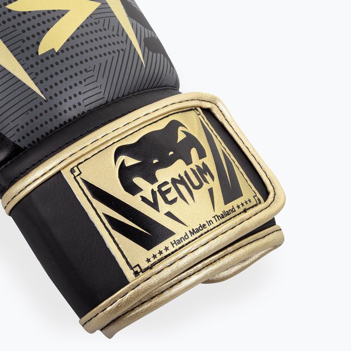 Venum Elite dark camo/gold boxing gloves 9