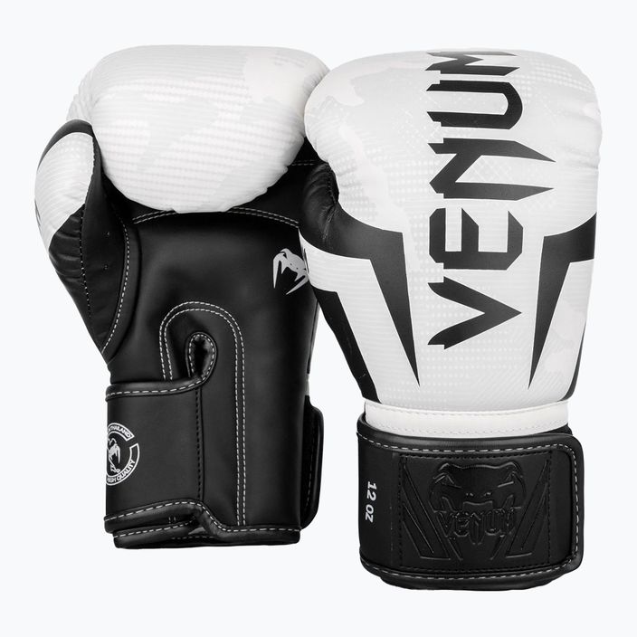 Venum Elite white/camo boxing gloves 5