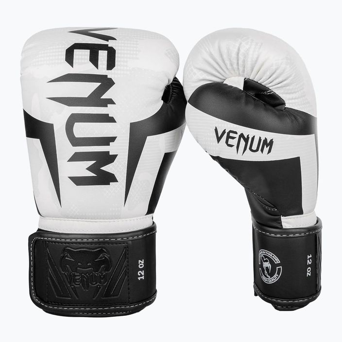 Venum Elite white/camo boxing gloves 6