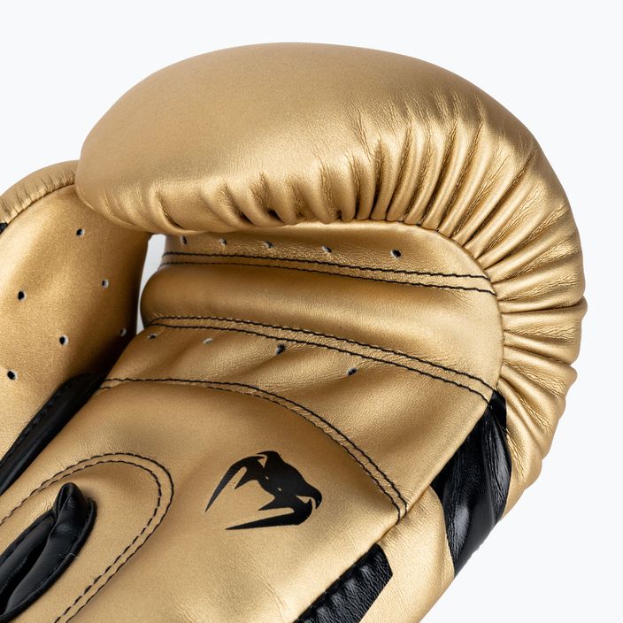 Venum Elite men's boxing gloves gold and black 1392-449 4