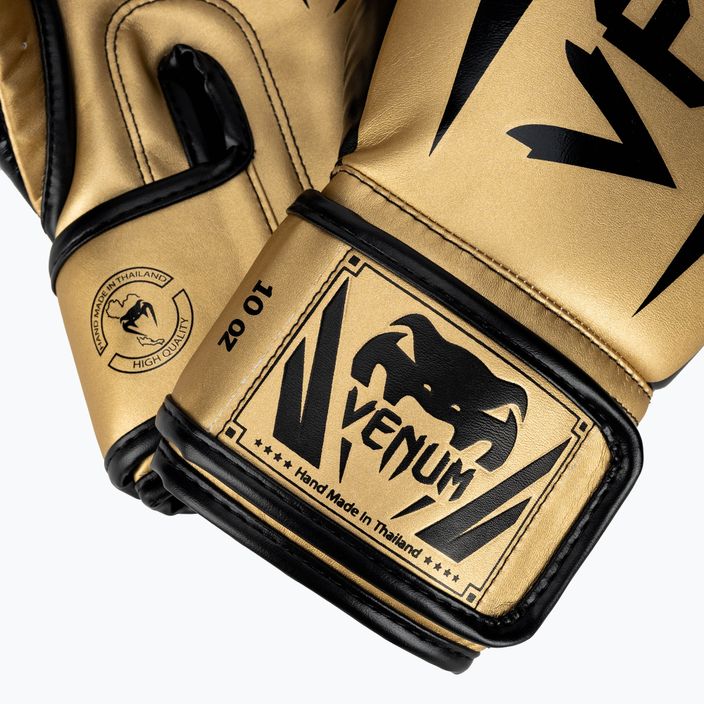Venum Elite men's boxing gloves gold and black 1392-449 5