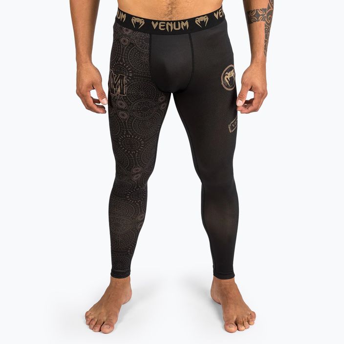 Men's Venum Santa Muerte Dark Side Spats black/brown leggings