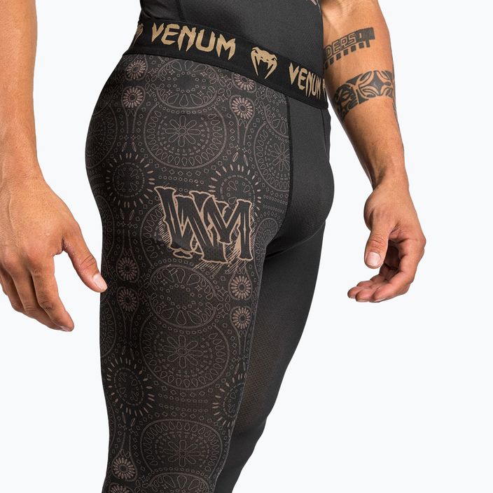 Men's Venum Santa Muerte Dark Side Spats black/brown leggings 8