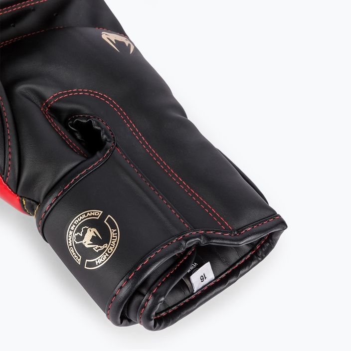 Venum Elite boxing gloves black/gold/red 9